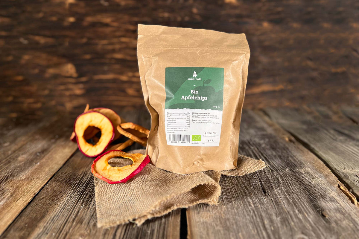 Knusprige Apfelchips Bio