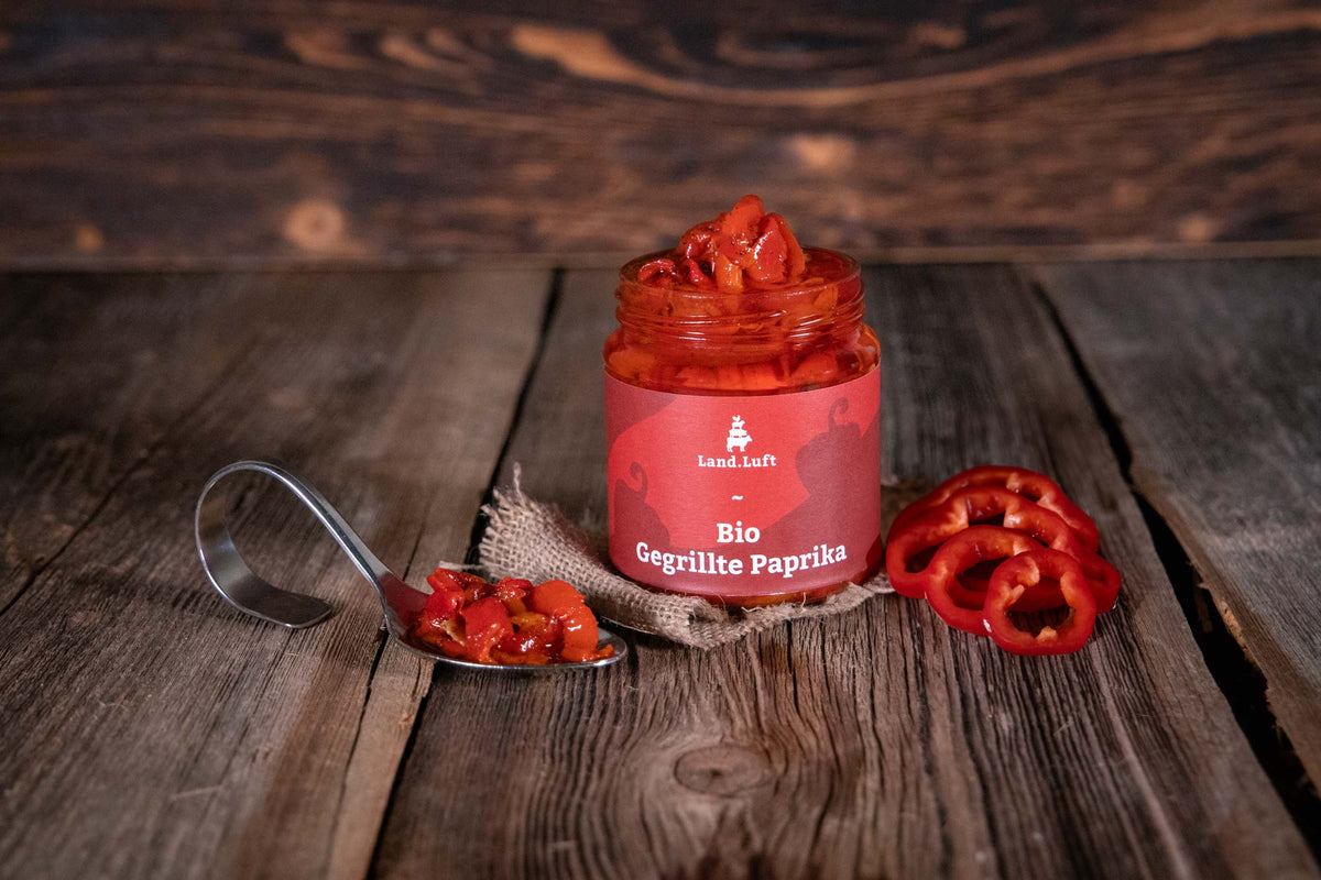 Gegrillte Paprika in Öl Bio