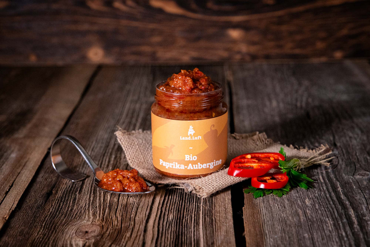 Paprika-Aubergine Aufstrich Bio